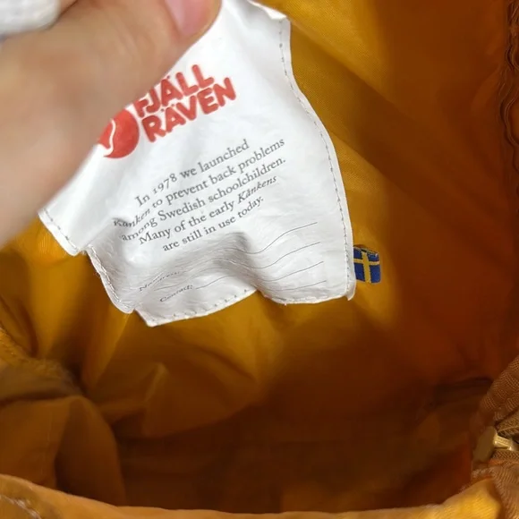 Fjallraven Yellow Kånken Backpack Compact Design - Picture 8 of 9